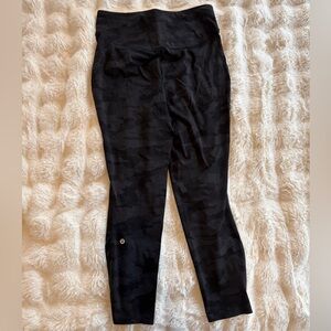 Like New Lululemon Black Camo Leggings Size 12